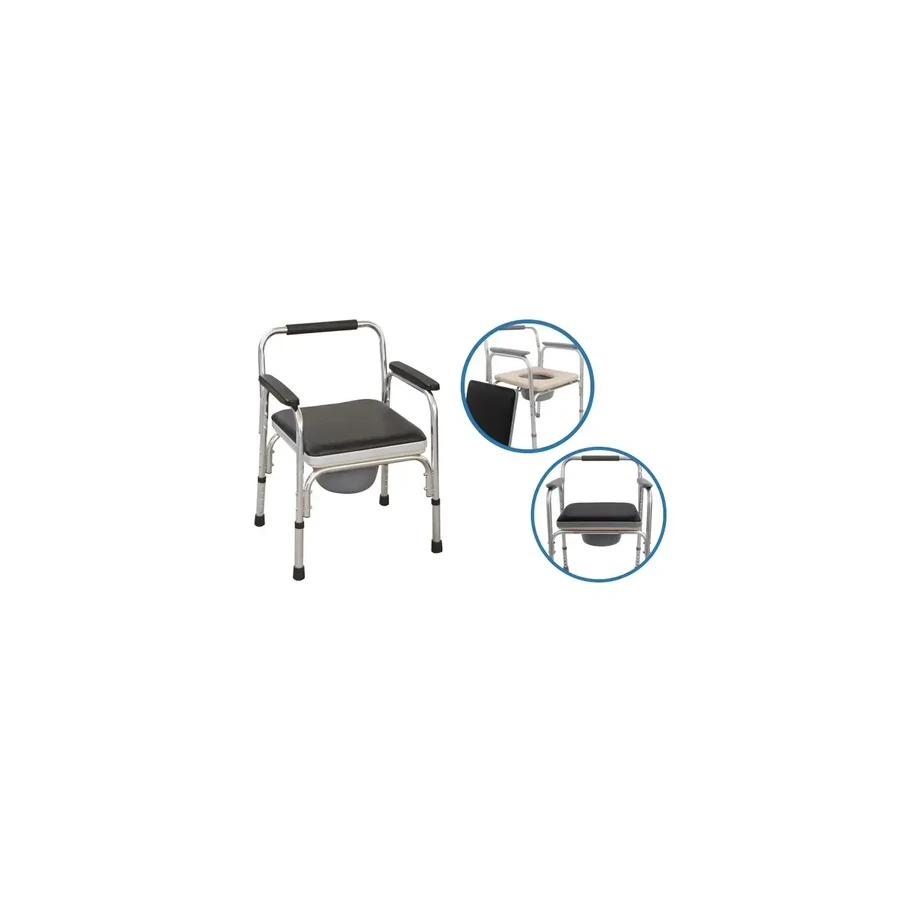 Dr. Happy Silla de Inodoro Tapizada de Aluminio Regulable en Altura JL895