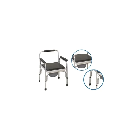 Dr. Happy Silla de Inodoro Tapizada de Aluminio Regulable en Altura JL895