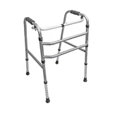 Folding walking frame with step-by-step function and height adjustable