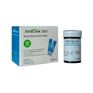 50 pruebas de glucosa en sangre VivaChek Eco