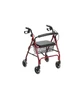 DrHappy JL966LH Foldable Folding Rolling Table with 4 Wheels, Brake, Seat and Basket, Made of Steel