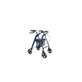 Mesa Rodante Plegable con 4 Ruedas, Asiento y Asas de Apoyo Regulables en Altura Dr. Happy JL9188LH
