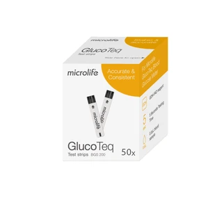 50 análisis de glucosa en sangre Microlife GlucoTeq