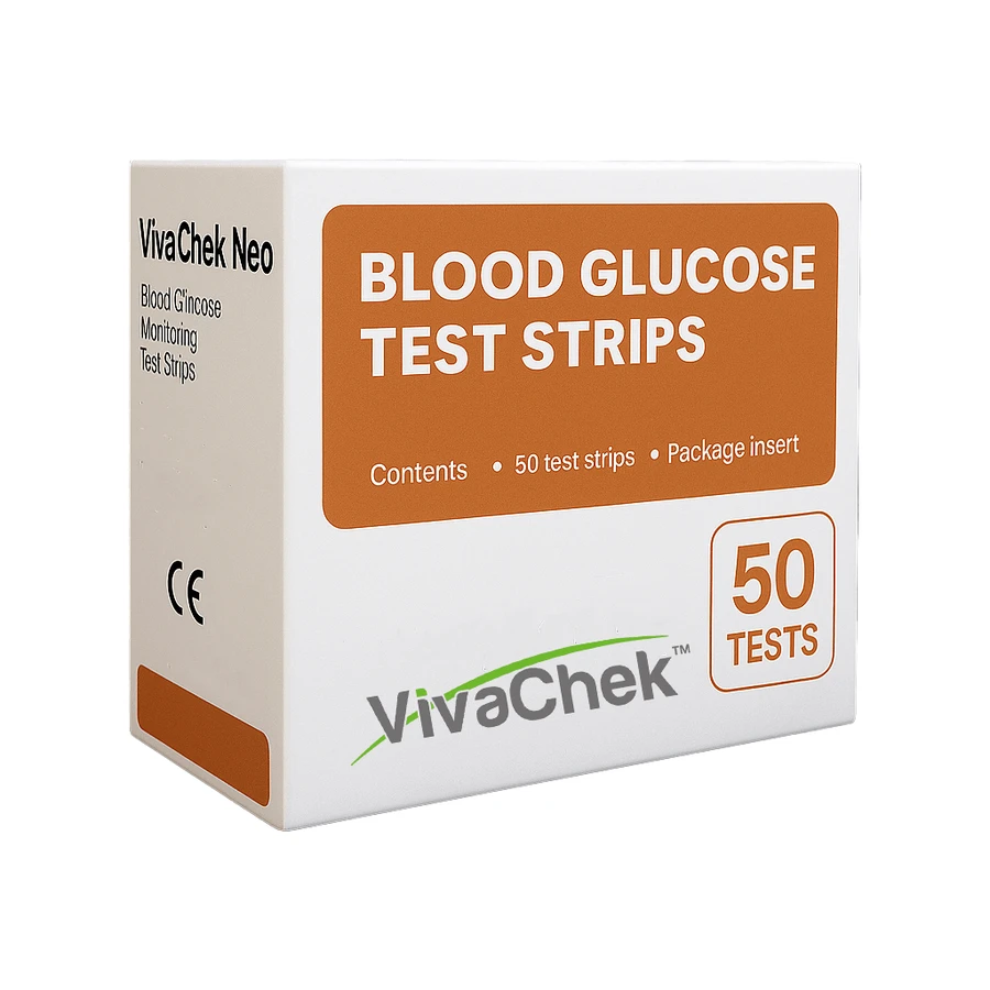 50 análisis de glucosa en sangre Vivachek Neo