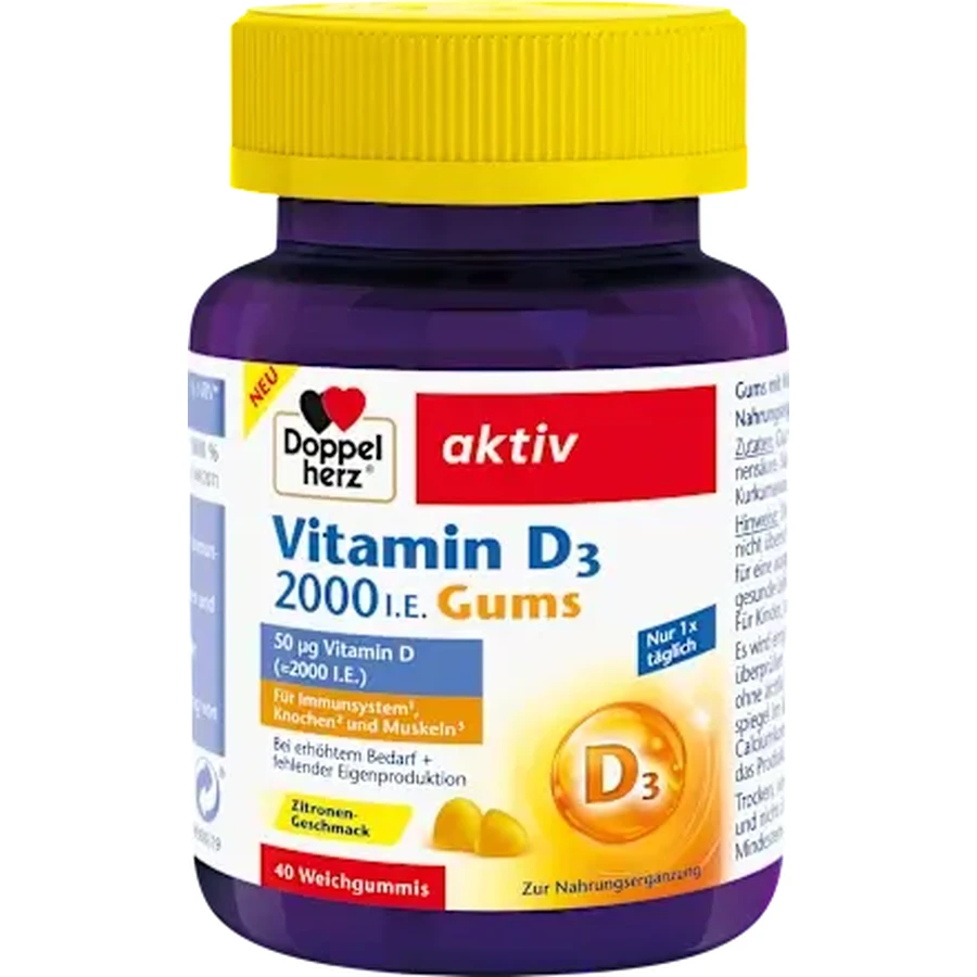 Doppelherz Aktiv Vitamin D3 2000UI Gums x 40buc