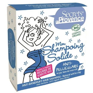 Secrets de Provence Organic White Clay Anti-mătreață Șampon solid 85g