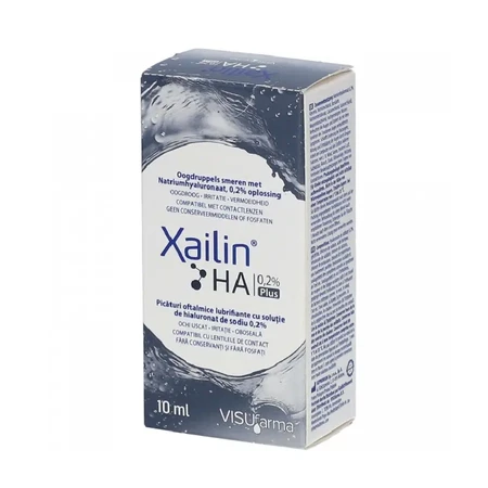 Eye drops Xailin HA 0.2% Plus, 10ml, Visufarma