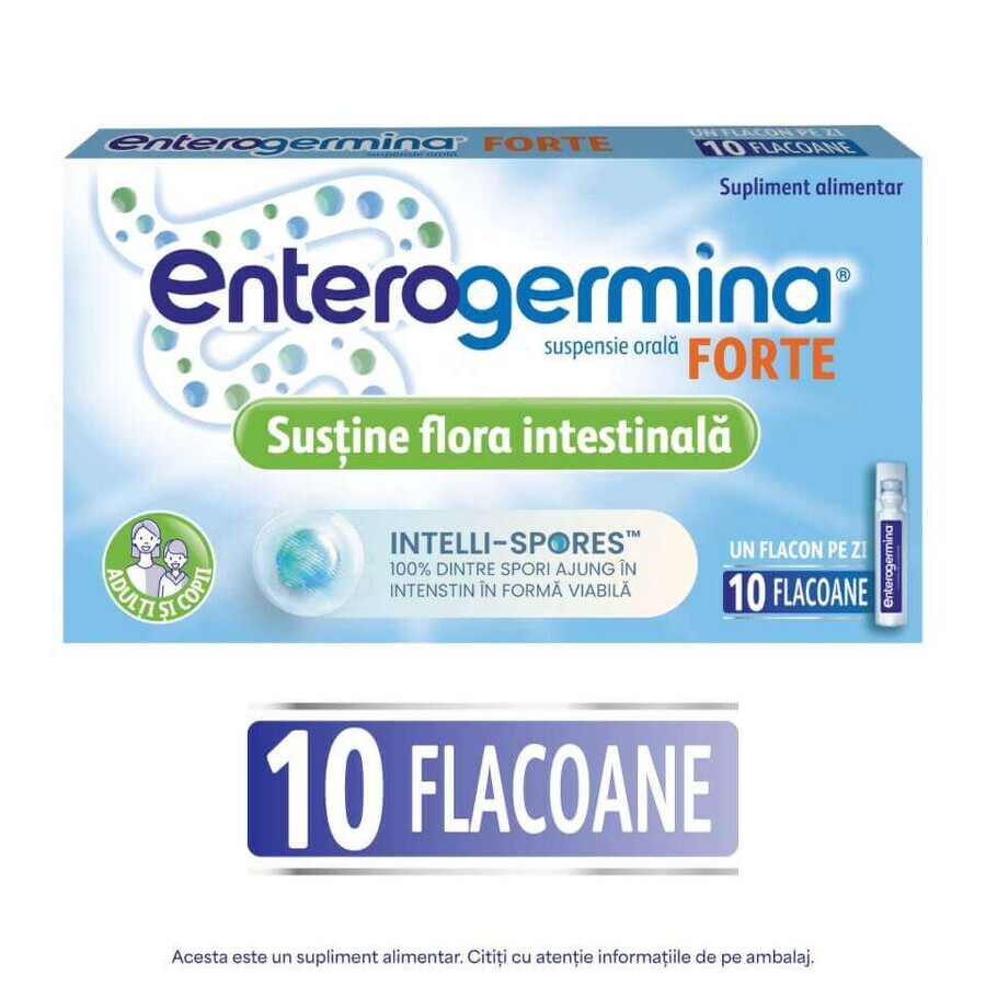 Enterogermina Forte 10 viales x 5 ml suspensión oral, Sanofi