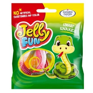 Jaleas de serpiente con sabor a fruta, 90 g, Top Jelly