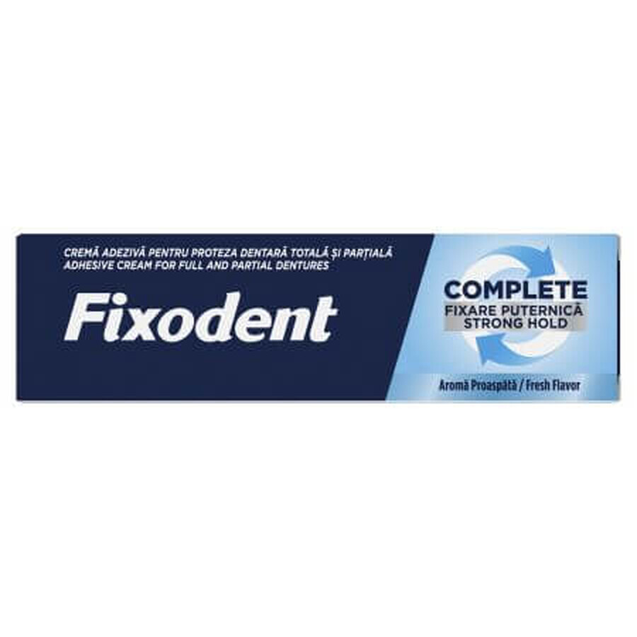 Crema adhesiva para dentaduras postizas Complete Strong Hold Fresh, 47 g, Fixodent