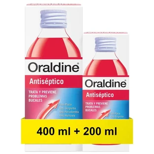 Oraldine antiseptic mouthwash, 400ml+GIFT 200ml