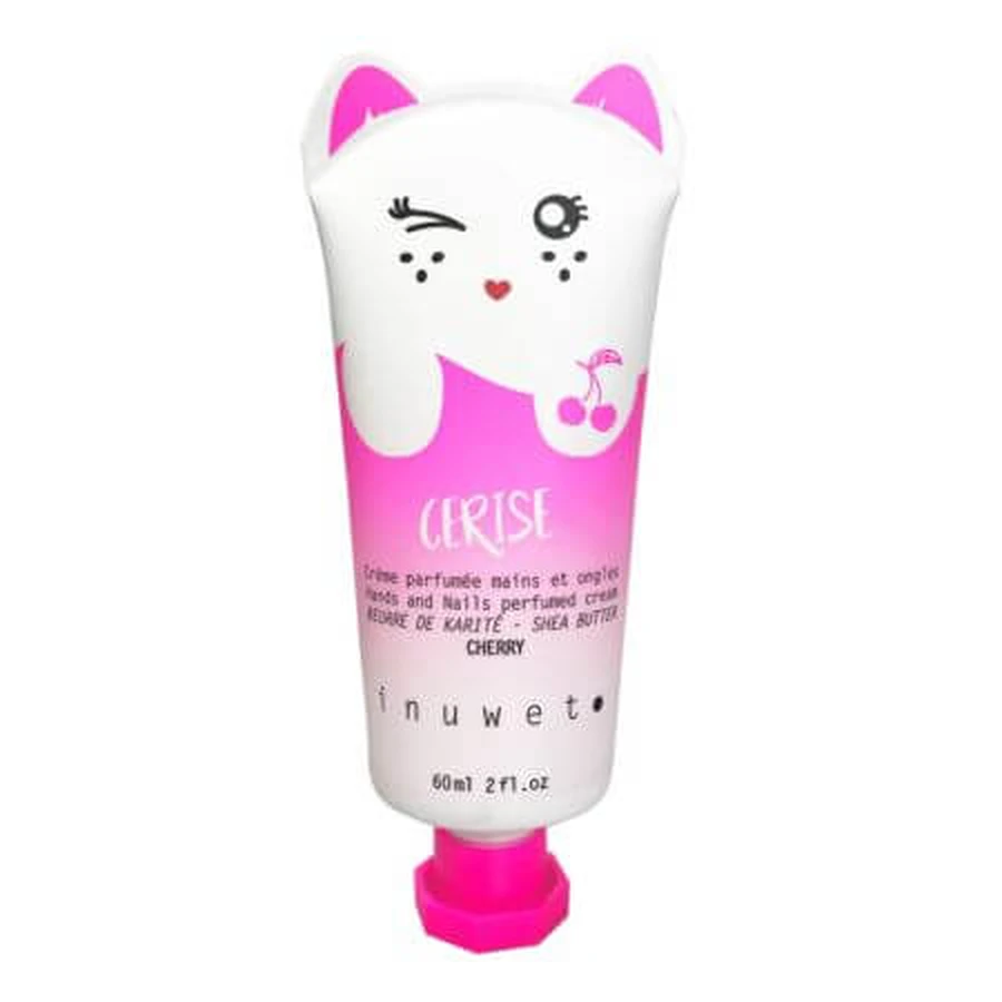 Crema hidratante para manos y uñas, Cerise, 60 ml, Inuwet