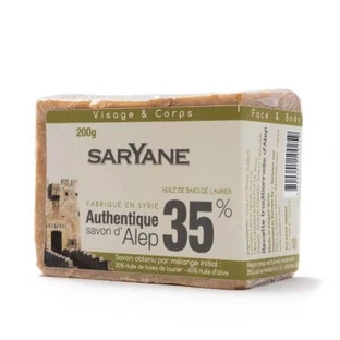 Authentische Aleppo-Seife mit Lorbeeröl 35%, 190 g, Saryane