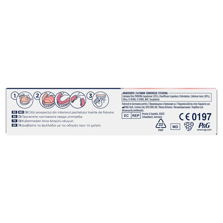 Crema adesiva per dentiere Plus Food Barrier Neutral, 40 g, Fixodent