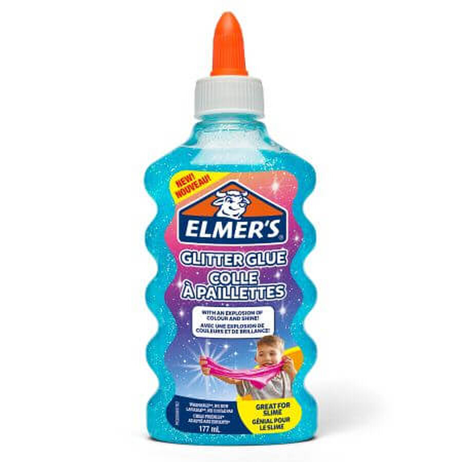 Liquid glitter glitter glue, Blue, 177 ml, Elmers