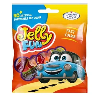 Gelatina con sabor a fruta en forma de pequeñas gominolas, 90 g, Top Jelly