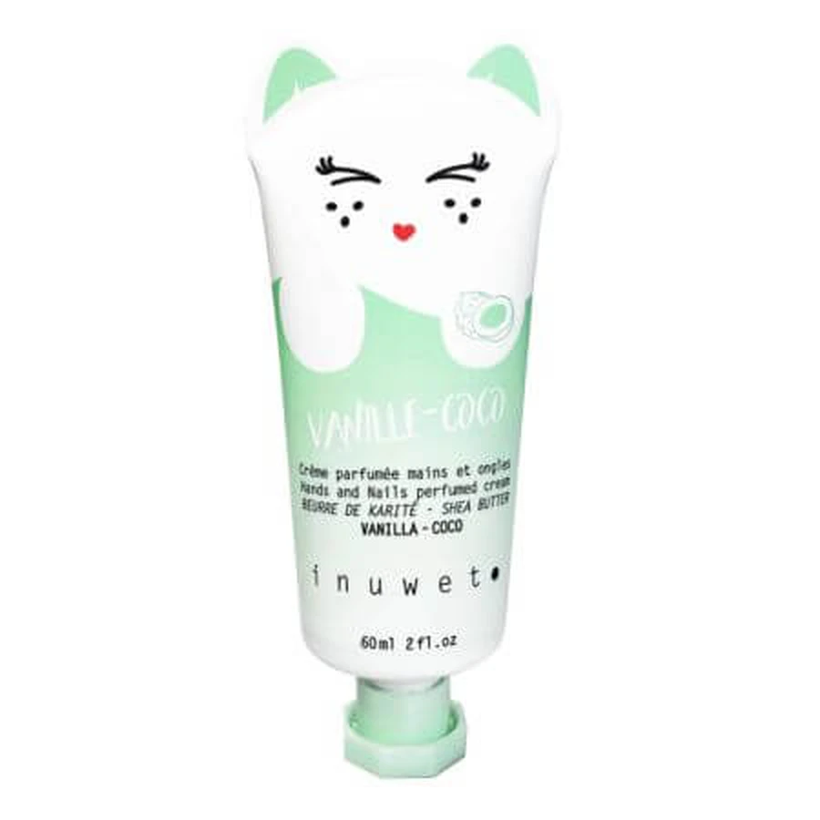 Feuchtigkeitscreme für Hände und Nägel, Vanille-Kakao, 60 ml, Inuwet