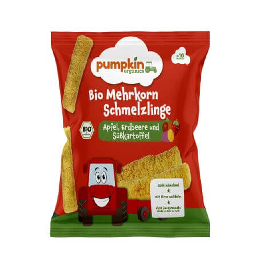 Organic Multicereale Sticks with apple, strawberries and sweet potato, 10 months+, 25 g, Pumpkin Organics