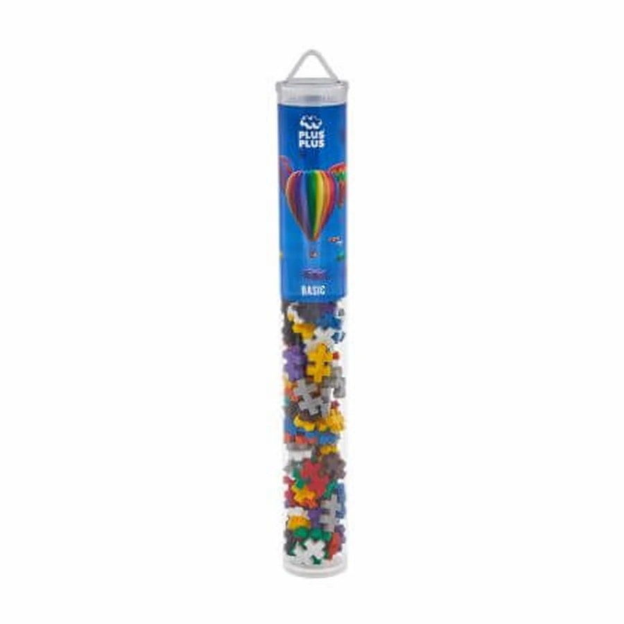 Tube Construction Set, + 5 years, Standard Colors, 100 pieces, Plus-Plus