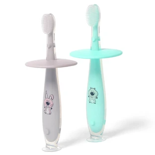 Toothbrush for children, Green or Grey, Babyono