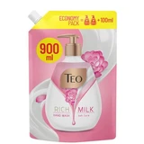 Stock Jabón líquido de manos Rich Milk, Soft Care, 900 ml, Teo