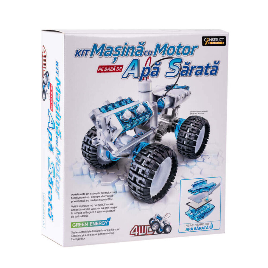 Kit voiture 4 x 4 avec moteur à eau salée, + 8 ans, La Source