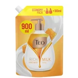 Stock Jabón Líquido de Manos Leche Rica, Miel, 900 ml, Teo