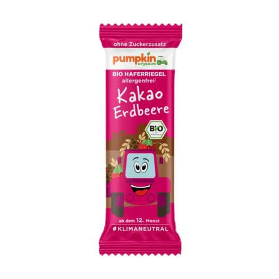 Biologische Haver met cacao en aardbeien, 12 maanden+, 20 g, Pumpkin Organics