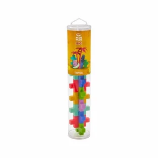 Tropical Tub Bouwset, + 1 jaar, Tropische kleuren, 15 grote stukken, Plus-Plus