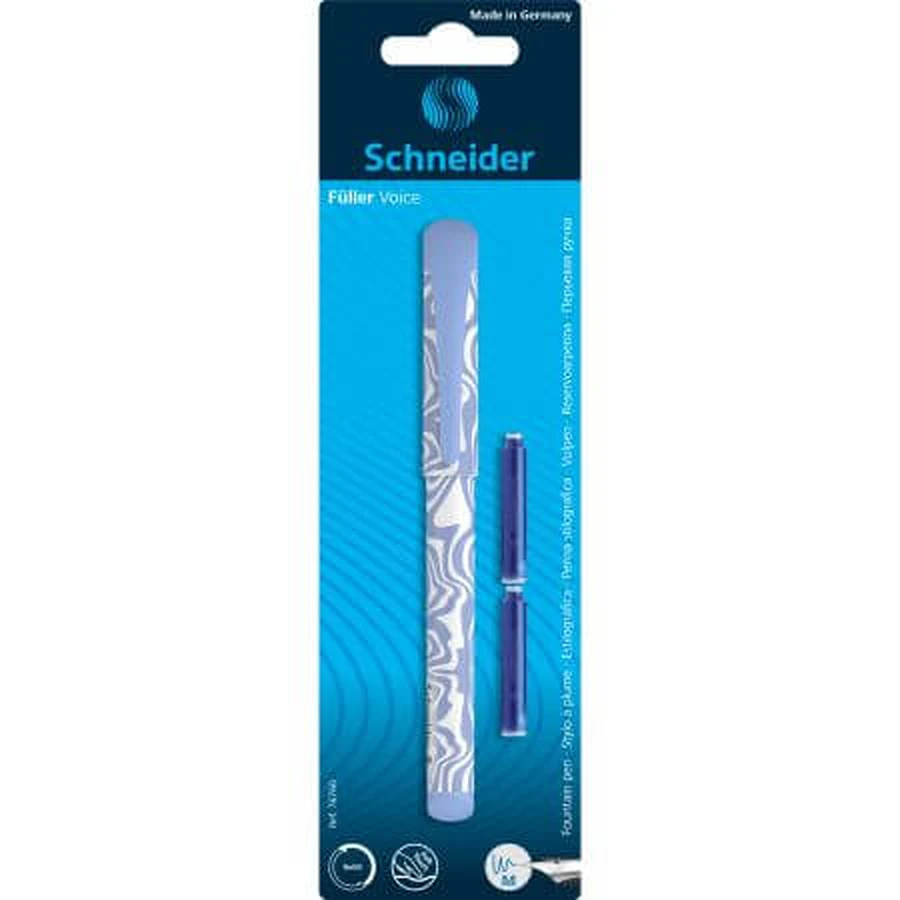 Stempen, Blauw, 1 stuk + 2 vullingen, Schneider
