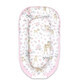 Baby Nest Velvet Baby Nest Two-Sided Baby Cosy, Sweet Deer Pink, 105x66 cm, MimiNu