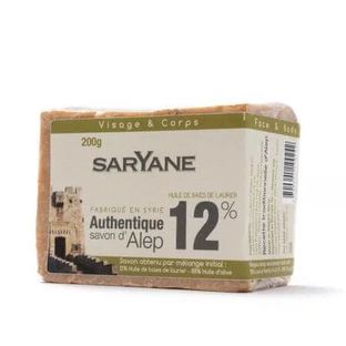 Echte Aleppo-Seife mit Lorbeeröl 12%, 190 g, Saryane