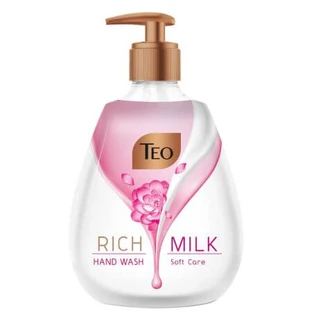 Savon liquide pour les mains Rich Milk, Soft Care, 400 ml, Teo