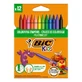 Plastidecor geplastificeerde waskrijtjes, 12 stuks, Bic