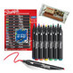 Set of 12 acrylic Sharpie markers with round tip + modeling clay White 250 gr, Collex