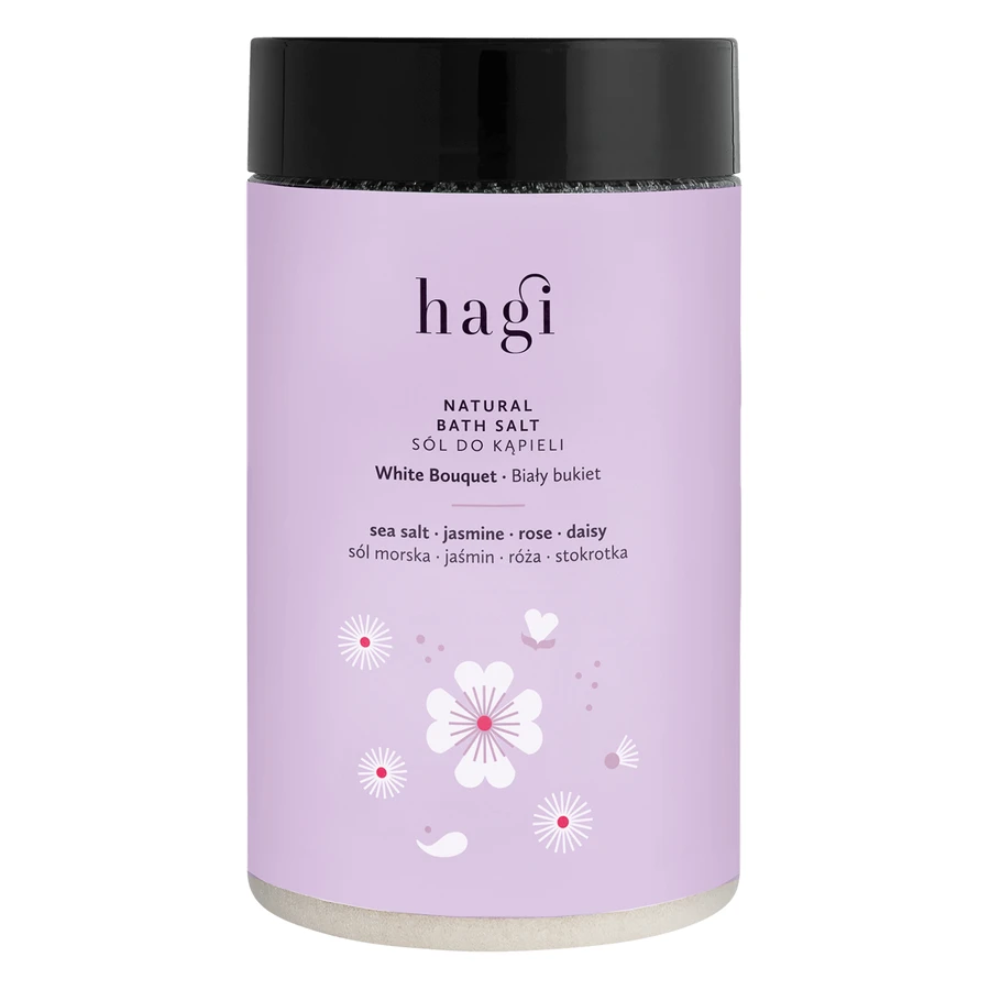 Hagi White Bouquet, natural bath salt, 480 g
