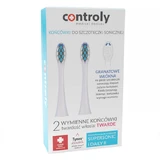 Controly, Ersatzaufsätze für Supersonic und Daily II Schallzahnbürste, weiß, hart, 2 Stück