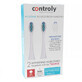 Controly, replacement tips for Supersonic and Daily II sonic toothbrush, white, hard, 2 pieces