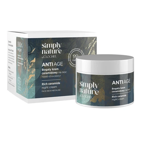 Clochee Simply Nature Anti Age, rich ceramide night cream, 50 ml