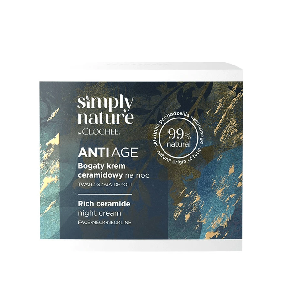 Clochee Simply Nature Anti Age, rich ceramide night cream, 50 ml