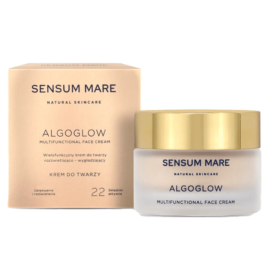 Sensum Mare Algoglow, crema facial multifuncional iluminadora y alisadora, 50 ml