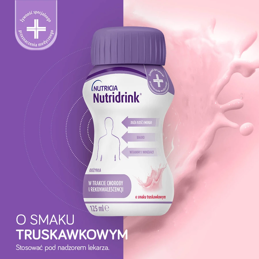 Nutridrink-kit, voedingspreparaat, aardbeiensmaak, 4 x 125 ml + bosvruchtensmaak, 4 x 125 ml + vanillesmaak, 4 x 125 ml + chocoladesmaak, 4 x 125 ml
