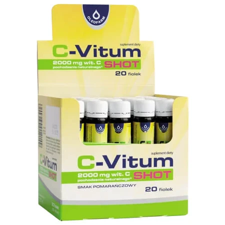 C-Vitum Shot, sinaasappelsmaak, 25 ml x 20 flacons