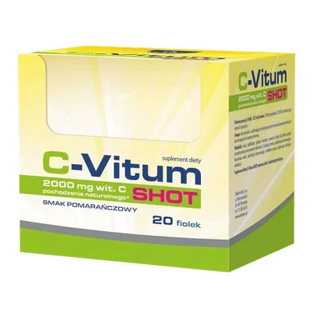 C-Vitum Shot, sinaasappelsmaak, 25 ml x 20 flacons