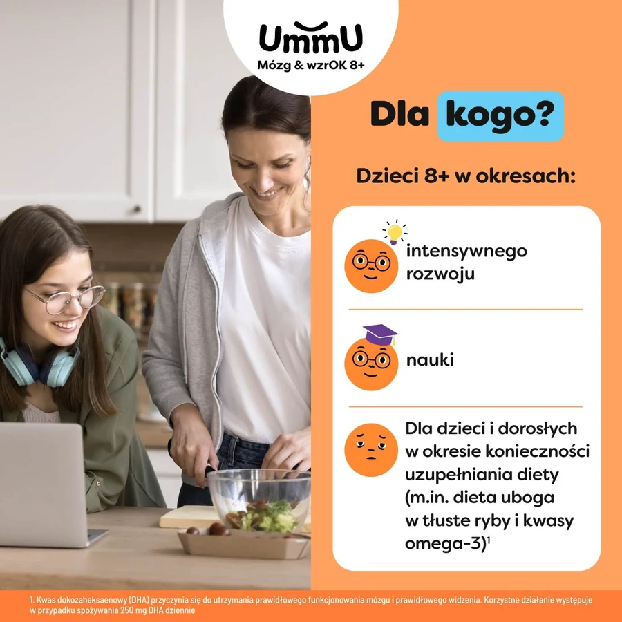 UmmU Brain & Brain, for children 8 years and older, 120 capsules