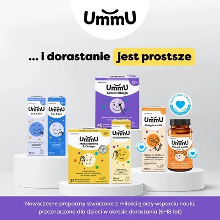 UmmU Brain & Brain, for children 8 years and older, 120 capsules