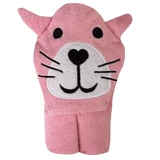 BabyMatex, Funda de baño de rizo para bebé Jimmy, 80 cm x 80 cm, rosa gato