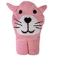BabyMatex, Funda de baño de rizo para bebé Jimmy, 80 cm x 80 cm, rosa gato