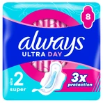 Always Ultra Day, sanitary napkins with wings, Super, 8 pieces