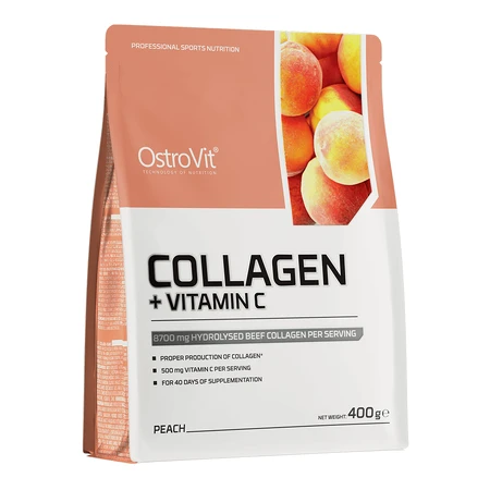 OstroVit Collageen + Vitamine C, perziksmaak, 400 g